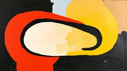 An abstract painting inspired by the iconic abstract painting style of Jean Arp