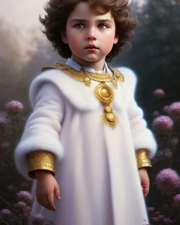 A small boy, magic child, head and shoulders, 8k resolution concept art portrait by Greg Rutkowski, Artgerm, WLOP, Alphonse Mucha dynamic lighting hyperdetailed intricately detailed Splash art trending on Artstation triadic colors Unreal Engine 5 volumetric lighting Splash art fantasy"