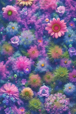 verybeautiful-magical-garden-of-the-angelic-kingdom-blue-and-pink-plants-and-trees-small-river-sunshine-flowers-haze-thumb-rainbow-ufo-bright-colors-beautiful flowers