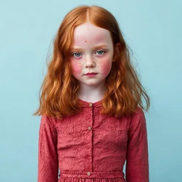 Worn dress, beautiful sadie sink with rosy cheeks and freckles, in stranger things series