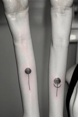 Small tattoos for a couple Photorealistic