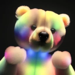 transparent multicolor crystal bear