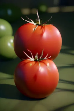 wed tomato, absolute white background smooth, god rays, unreal engine 5, ray tracing, RTX, lumen lighting, ultra detail, volumetric lighting.