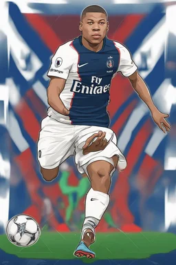 Kylian Mbappe French soccer player Carton 2d