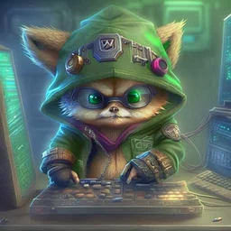 Teemo from League of Legends, as a Hacker