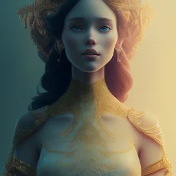 Portrait of Guinevere with crown and mid-12th century elegant apparel.extremely detailed face,crystal clear Big eyes,perfectly centered image,intricate detail.Diseney style, korra character style.and Kilian Eng art color