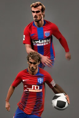 Antoine Griezmann French football player ,cartoon 2d