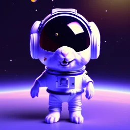 pixar style cute rabbit astronaut in space, blender 3D