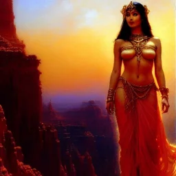 Drawing of beautiful face,busty Dejah Thoris,sweet stare,Mars,desert,minimal ancient armor, balanciaga fashion clothe painting by gaston bussiere, greg rutkowski, yoji shinkawa, yoshitaka amano, tsutomu nihei, donato giancola, tim hildebrandt, oil on canvas, cinematic composition, extreme detail,fit full head inside picture,16k