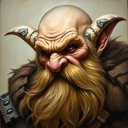 Dnd, fantasy, dwarf, handpainted by a renaissance artist, oil painting, head portrait, sturdy, mighty, grizzled, old, angry, barbarian