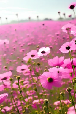 flores rosas en el campo