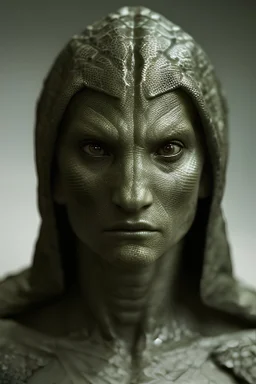 Photoreal Gorgeous Stealthy hooded lizardman forgotten realms by lee jeffries, octane render, 8k, high detail