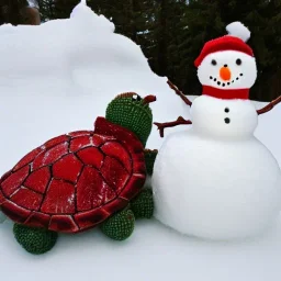 turtle and snowman