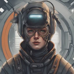 science fiction character portrait
