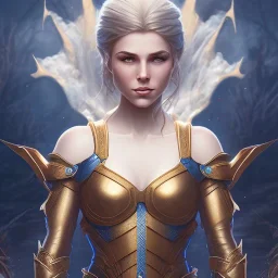 fantasy setting, woman, bicolor hair