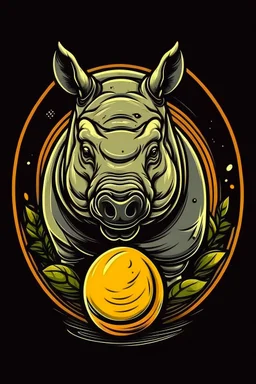 rhinoceros + egg +fierce + logo