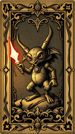 kobold ace card with ornate frame