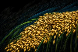 crear una imagen nocturna de un trigal, imitando el estilo de picasso