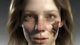 Presentation: feminine Age: adult Body: shredded Skin: soft Limbs: chewed nails Face: hollow Hair: wavy bob Eyes: eyeliner Nose: pig-like Mouth: gap-toothed