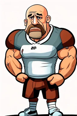 Bill Goldberg American football player ,cartoon 2d