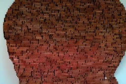 Single Human face made out of pennies by borglum