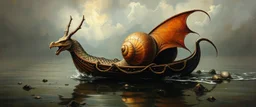 master oil painting by Rembrandt, the dragon snail boat fallout 4