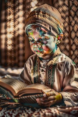 Quran holding by little boy