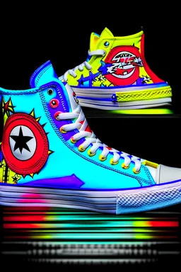 A converse sneaker, superman animation all over sneaker