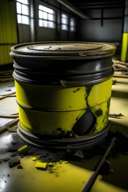 a barrel of radioactive waste fell to the floor and spilled