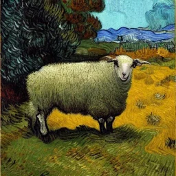 one sheep in ambush Van Gogh