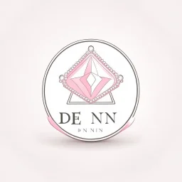 Create a logo for Deniz, a boutique of diamond-inspired dresses, Baby Pink