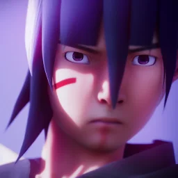  clean artwork of sasuke,naruto , soft lighting, high definition, unreal 5,portrait