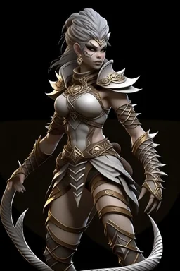 female gray skin Shadar-Kai