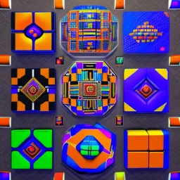 Kente scene, cinematic, flying Rubik's cube, african pattern symbols, engraved, 8k quality, hyper realistic, unreal engine 5