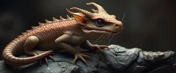 portrait of wild dragon slug rat above byzantes