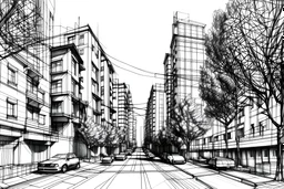 urban landscape drawing