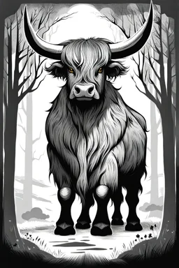 Giant highland cow demon