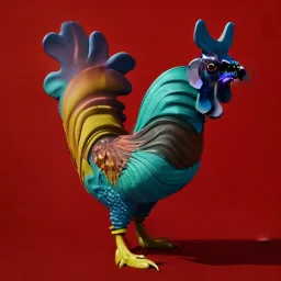 alien rooster deep colors kente