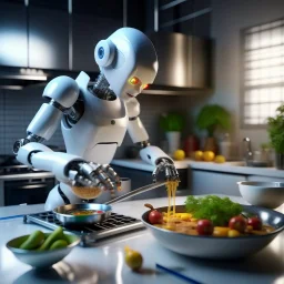 AI cooking and mixing different things