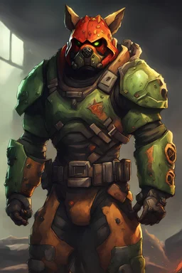 the doom slayer as a furry