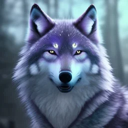 Purple Wolf, 8K, cinematic lighting, sharp focus, masterpiece, expert