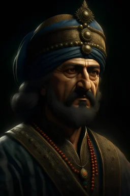 portret, 5k,cinematic, epic, realistic, Zahir ad-din Muhammad Babur, is a descendant of Tamerlane, a Central Asian and Indian commander, poet and statesman. Padishah of India and Afghanistan. Founder of the Baburid Dynasty and Empire
