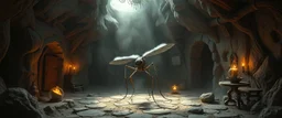heretic place with fluffy mosquito skeleton