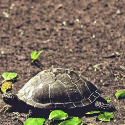 turtle and tree and bird