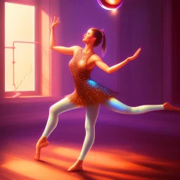 disco yoga, Beautifully Lit, Bioluminescent by Stanley Artgerm Lau, realism