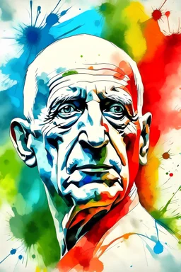 pablo picasso water color splash