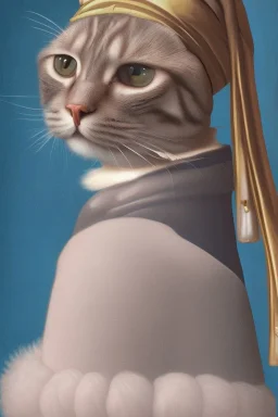Die Katze mit dem Perlohrring. Vermeer