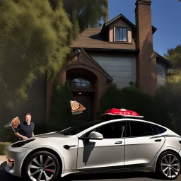 Pizza delivery to the home of Elon Musk.