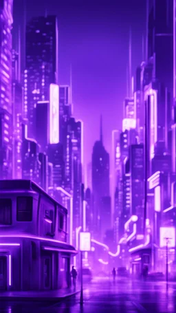 neon purple city