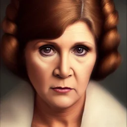 [[extrem stunning photorealistic Carrie Fisher as Princess Leia]] :: [[photorealistic hazel iris, short hair, head and shoulders portrait, 8k resolution photorealistic portrait by WLOP, dynamic lighting, hyperdetailed, intricately detailed, triadic colors]]